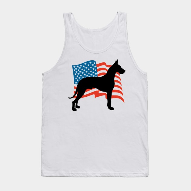 Great Dane USA America - Dog Lover Dogs Tank Top by fromherotozero